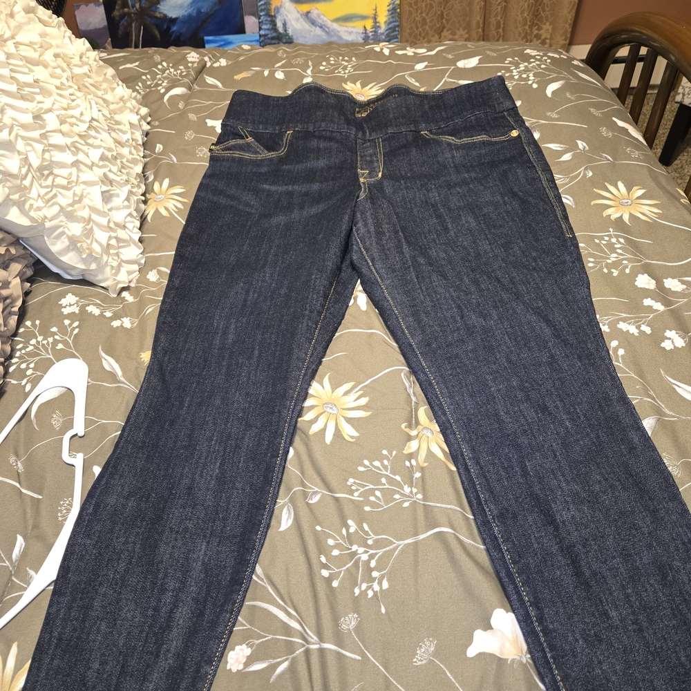 Rock & Republic Dark Indigo Pull On Skinny Jeans 18 S